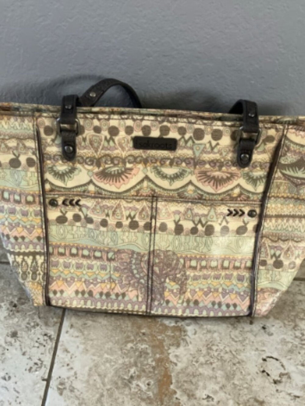 Sakroots brand Geometric Pattern Shoulder Bag